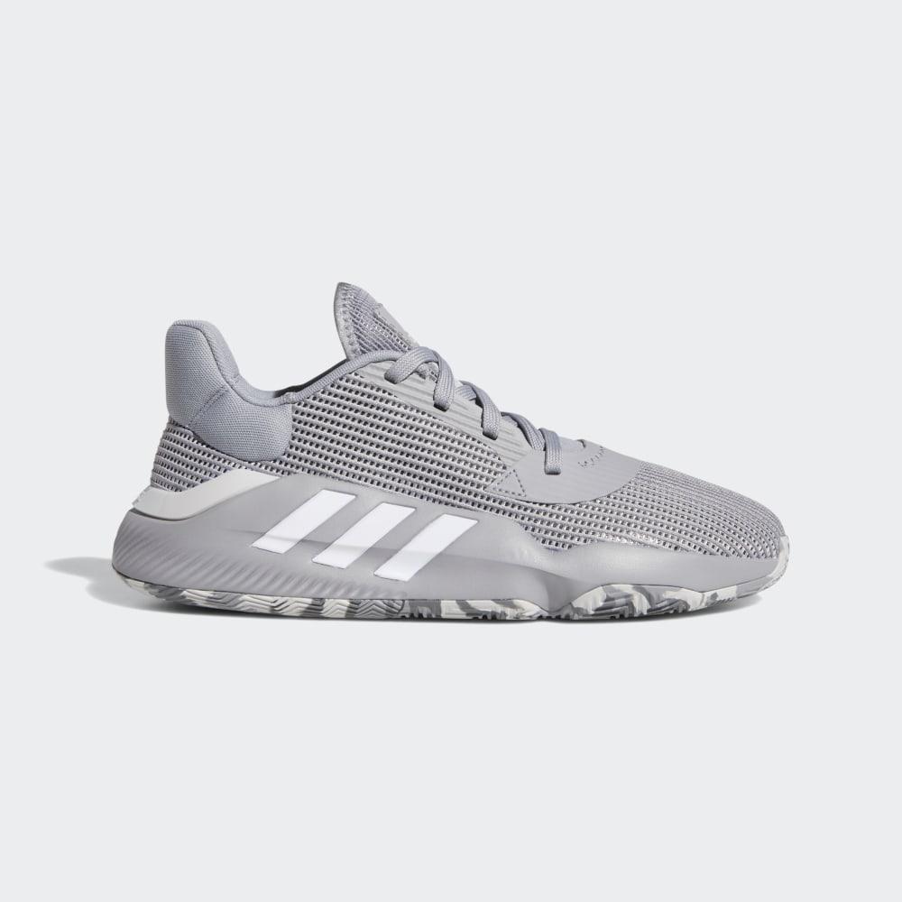 Adidas Men's Pro Bounce 2019 Low Basketball Shoes Light Grey/White/Grey Ireland EE3899